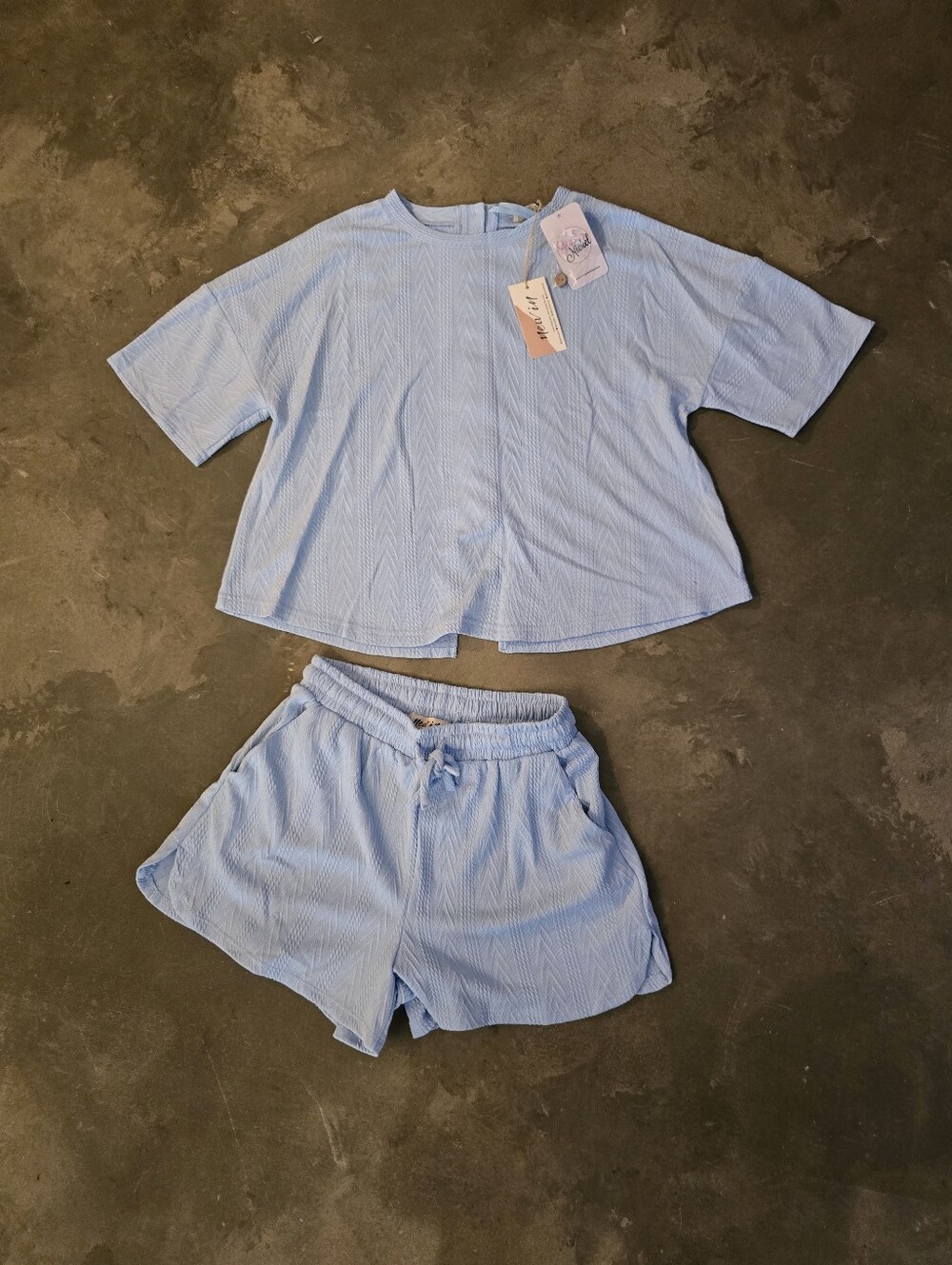 New In Brand Lounge Set Shorts And Top Light Blue M